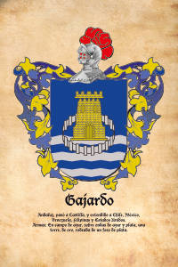 Escudo heráldico del apellido GAJARDO