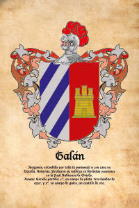 Escudo heráldico del apellido GALAN