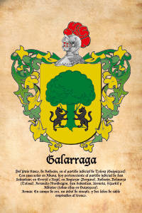 Escudo heráldico del apellido GALARRAGA