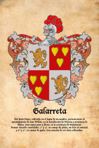 Escudo heráldico del apellido GALARRETA