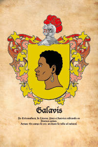 Escudo heráldico del apellido GALAVIS