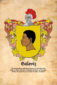 Escudo heráldico del apellido GALAVIZ