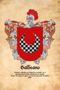 Escudo heráldico del apellido GALDEANO