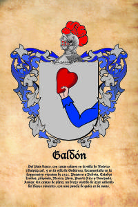 Escudo heráldico del apellido GALDON