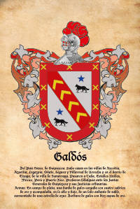 Escudo heráldico del apellido GALDOS