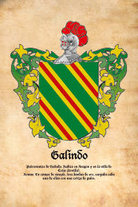 Escudo heráldico del apellido GALINDO
