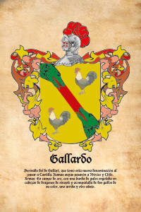 Escudo heráldico del apellido GALLARDO