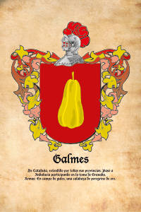 Escudo heráldico del apellido GALMES