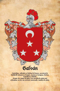 Escudo heráldico del apellido GALVAN