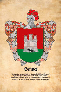 Escudo heráldico del apellido GAMA