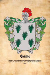 Escudo heráldico del apellido GAME