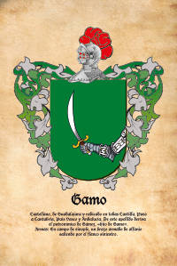 Escudo heráldico del apellido Gamo