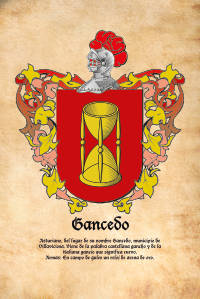 Escudo heráldico del apellido GANCEDO
