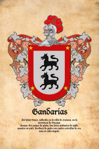 Escudo heráldico del apellido GANDARIAS