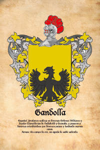 Escudo heráldico del apellido Gandolla
