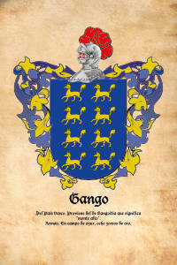 Escudo heráldico del apellido Gango