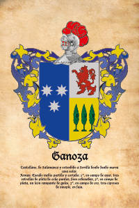 Escudo heráldico del apellido Ganoza