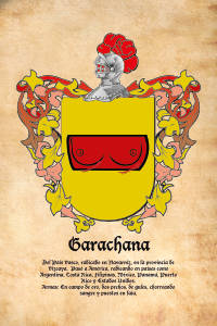 Escudo heráldico del apellido GARACHANA