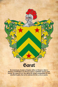 Escudo heráldico del apellido GARAT