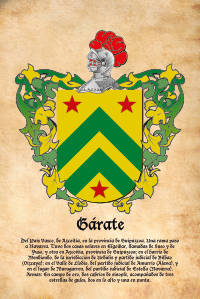 Escudo heráldico del apellido GARATE
