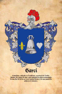 Escudo heráldico del apellido GARCI