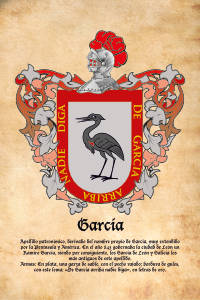 Escudo heráldico del apellido GARCIA