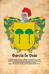 Escudo heráldico del apellido GARCIA DE VEAS