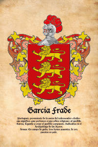 Escudo heráldico del apellido García Frade