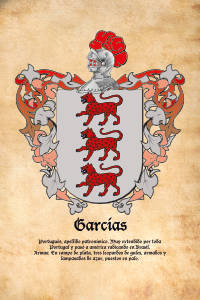 Escudo heráldico del apellido GARCIAS