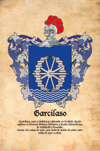 Escudo heráldico del apellido GARCILASO