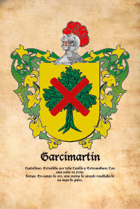 Escudo heráldico del apellido GARCIMARTÍN