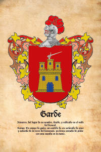 Escudo heráldico del apellido GARDE