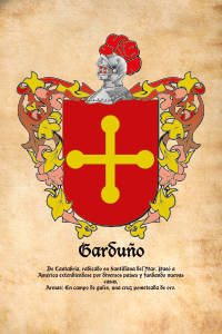 Escudo heráldico del apellido GARDUÑO