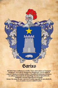 Escudo heráldico del apellido GARIXO