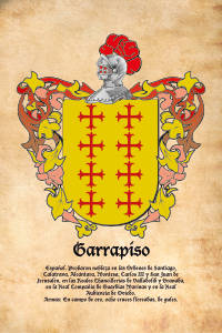 Escudo heráldico del apellido GARRAPISO