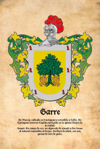 Escudo heráldico del apellido GARRE
