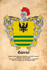 Escudo heráldico del apellido GARRIEL