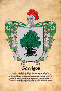 Escudo heráldico del apellido GARRIGOS