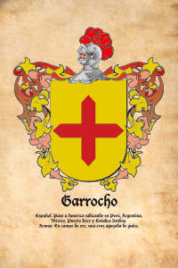 Escudo heráldico del apellido GARROCHO
