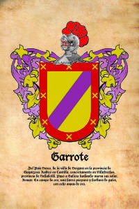 Escudo heráldico del apellido GARROTE