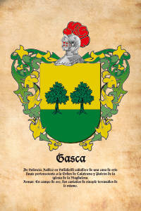 Escudo heráldico del apellido GASCA