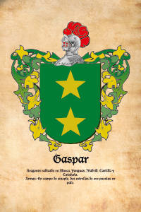 Escudo heráldico del apellido GASPAR
