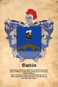 Escudo heráldico del apellido GASTON