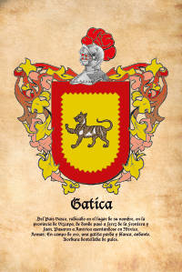 Escudo heráldico del apellido GATICA