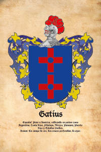 Escudo heráldico del apellido GATIUS