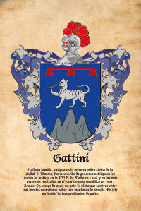 Escudo heráldico del apellido GATTINI