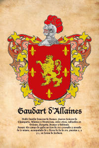 Escudo heráldico del apellido GAUDART D'ALLAINES
