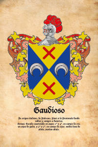 Escudo heráldico del apellido GAUDIOSO