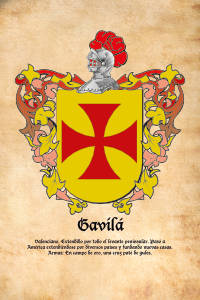 Escudo heráldico del apellido GAVILA