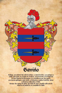 Escudo heráldico del apellido GAVIÑO